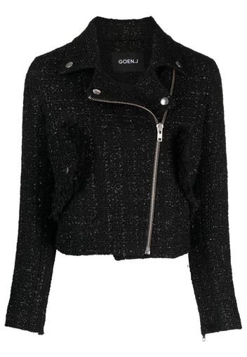 Goen.J Cropped-Bikerjacke - Schwarz