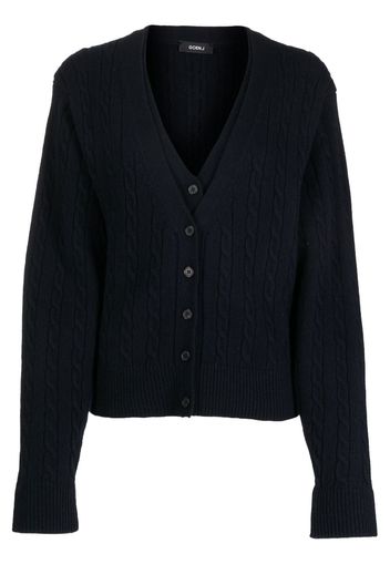 Goen.J Cardigan im Layering-Look - Blau