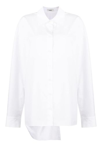 Goen.J twist-detailing cotton shirt - Weiß