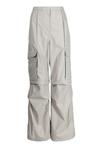 Goen.J detachable-panel wide-leg cargo pants - Grau