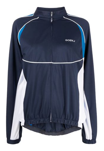 Goen.J Sportjacke mit Logo-Print - Blau