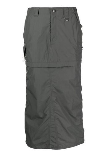 Goen.J detachable-panel cargo skirt - Grau