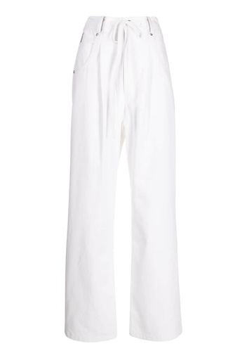 Goen.J contrasting-panel wide-leg trousers - Weiß