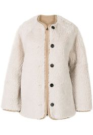 Goen.J Gefütterte Faux-Shearling-Jacke - Nude