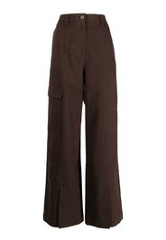 Goen.J Hose mit weitem Bein - Braun