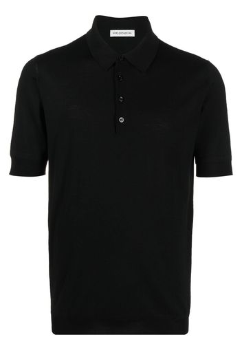 GOES BOTANICAL merino-wool polo shirt - Schwarz