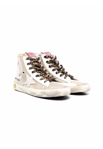 Golden Goose Kids Francy checkered glitter sneakers