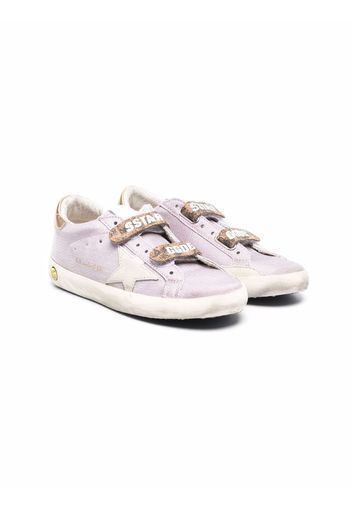 Golden Goose Kids Old School touch-strap sneakers - Rosa