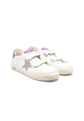 Golden Goose Kids TEEN May School touch-strap sneakers - Weiß