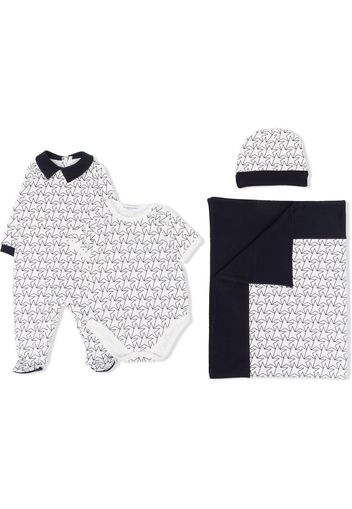 Golden Goose Kids star-print babygrow set - Weiß