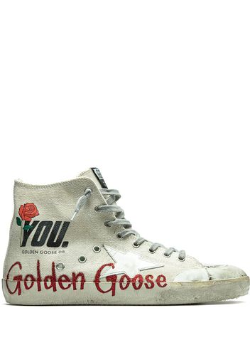 Golden Goose 'Francy' High-Top-Sneakers - Nude