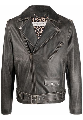 Golden Goose Perfecto leather biker jacket - Schwarz