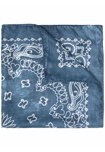 Golden Goose bandana-print silk scarf - Blau