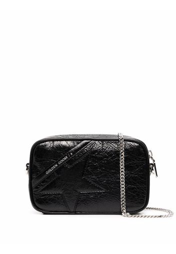 Golden Goose logo-print leather crossbody bag - Schwarz