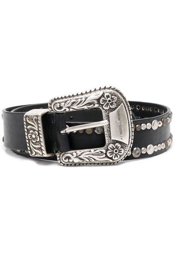 Golden Goose leather decorative-buckle belt - Schwarz