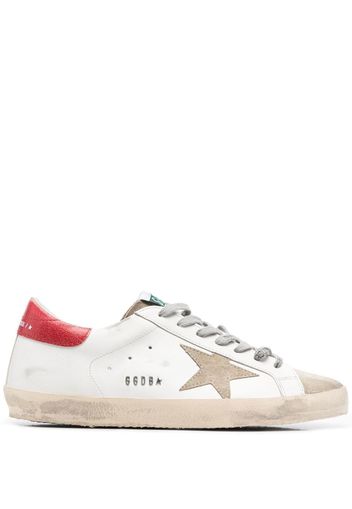 Golden Goose star-patch leather sneakers - Weiß