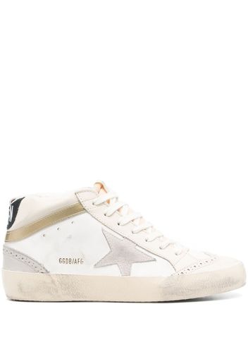 Golden Goose Mid-Star distressed sneakers - Weiß