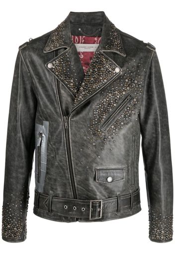 Golden Goose leather stud-detailing jacket - Schwarz