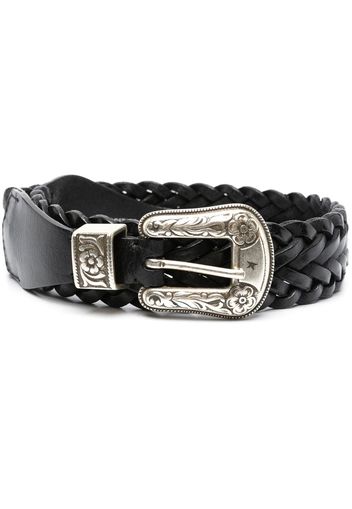 Golden Goose braided buckle belt - Schwarz