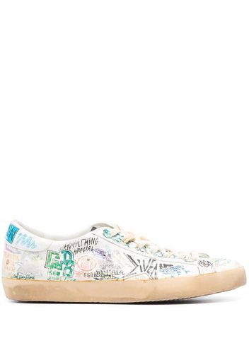 Golden Goose Super-Star graffiti low-top sneakers - Weiß