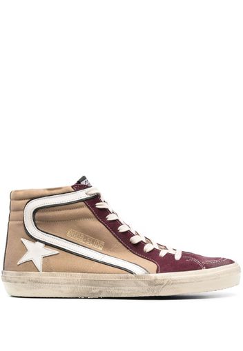 Golden Goose logo-patch hi-top sneakers - Nude