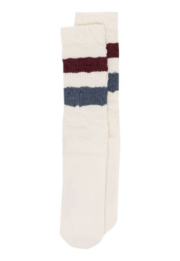 Golden Goose striped ankle socks - Nude