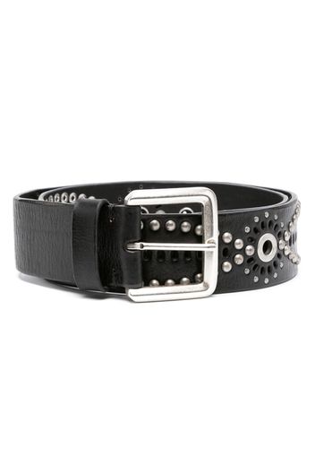 Golden Goose stud-embellished leather belt - Schwarz