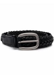 Golden Goose interwoven leather buckle belt - Schwarz