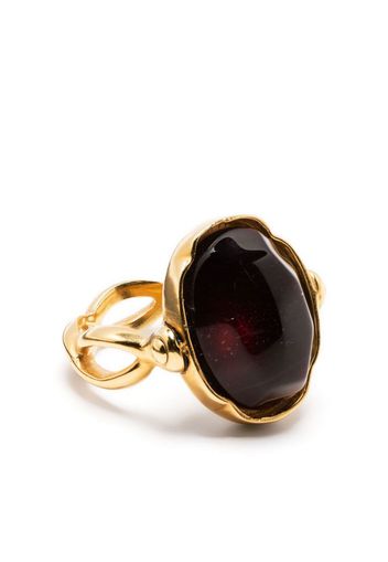 Goossens Ovaler Ring mit Cabochon - Gold