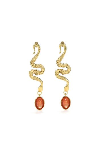 Goossens engraved snake-shaped earrings - Gold