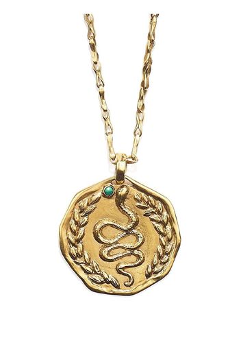 Goossens debossed-snake charm necklace - Gold