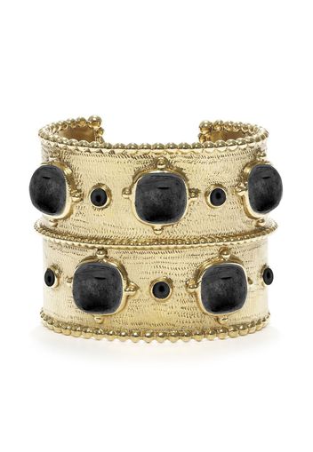 Goossens gemstone open-cuff bracelet - Gold