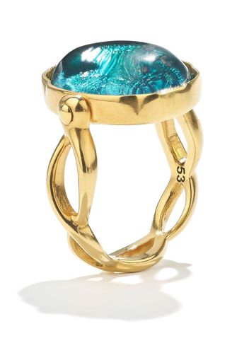 Goossens Ovaler Ring mit Cabochon - Gold