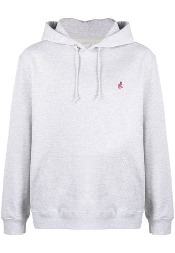 Gramicci logo-embroidered cotton hoodie - Grau