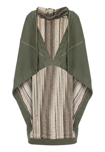 Greg Lauren Cape mit Zipfelsaum - Grün