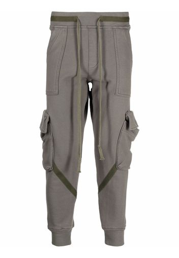 Greg Lauren cropped cotton track pants - Grün