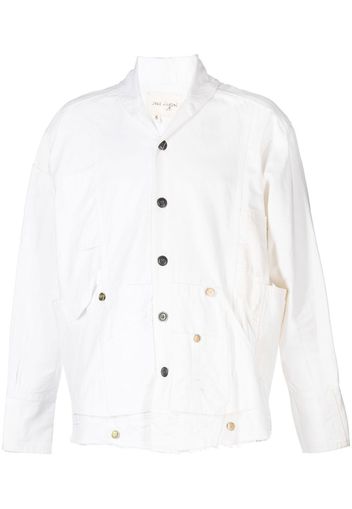 Greg Lauren fringed edge shirt - Weiß