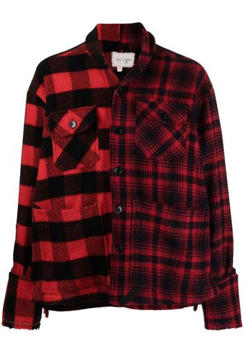 Greg Lauren checked shirt jacket - Schwarz