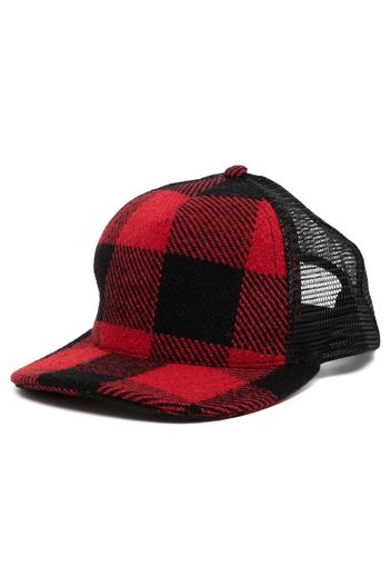 Greg Lauren check-print snapback cap - Rot