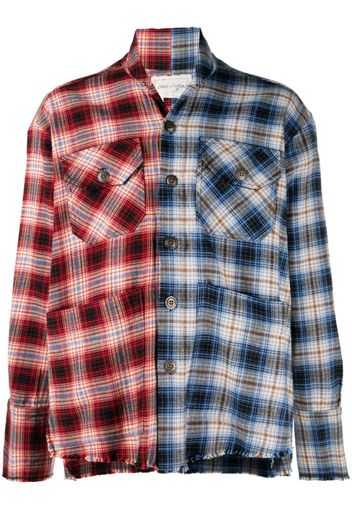 Greg Lauren check-pattern cotton shirt - Rot