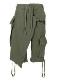 Greg Lauren Gewickelte Cargo-Shorts - Grün