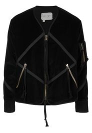 Greg Lauren velvet patchwork jacket - Schwarz