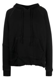 Greg Lauren patchwork cotton hoodie - Schwarz