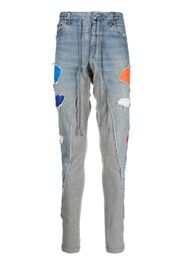 Greg Lauren denim patchwork joggers - Blau