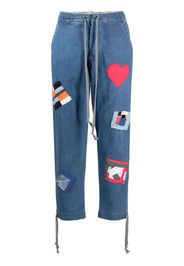 Greg Lauren patch-detail loose-fit jeans - Blau