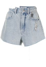 Ground Zero Jeans-Shorts im Distressed-Look - Blau