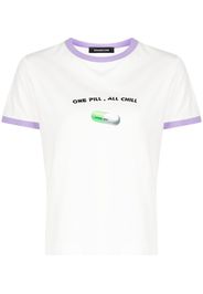 Ground Zero T-Shirt mit Slogan-Print - Weiß