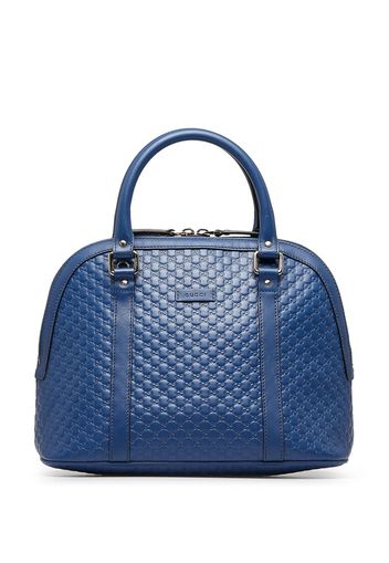 Gucci Pre-Owned Gucci Medium Microguccissima Dome Satchel - Blau