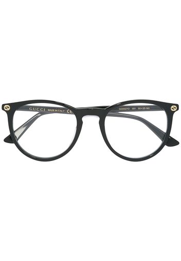 Gucci Eyewear Brille mit runden Gläsern - Schwarz