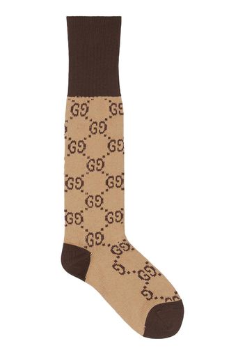 Gucci Socken mit Monogramm - Nude